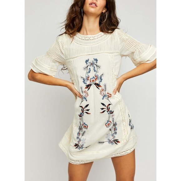 Free People Dresses & Skirts - NWT Free People Perfectly Victorian Mini / Cream